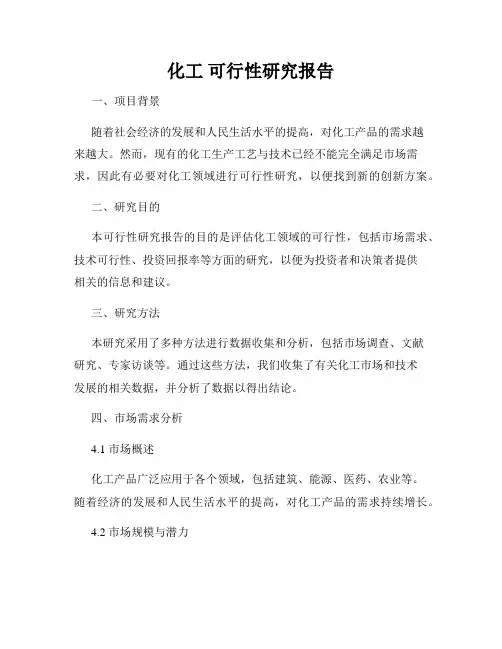 化工 可行性研究报告