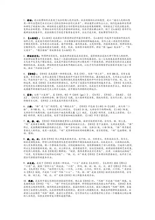 中国古代文学名词解释