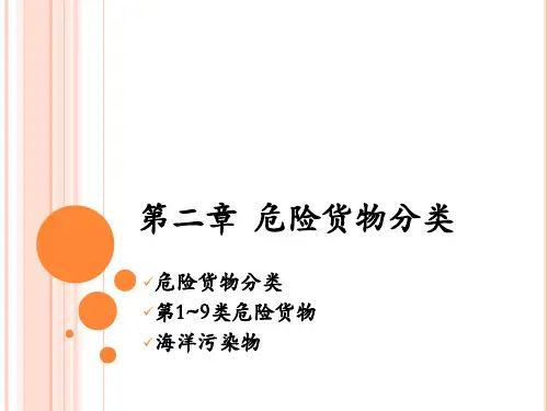危险货物分类