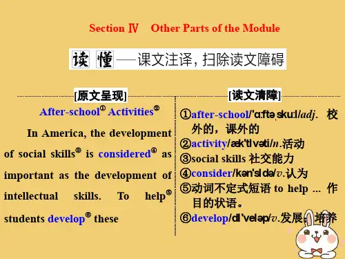2019_2020学年高中英语Module2HighlightsofMySeniorYearSectionⅣOtherPartsoftheModule课件外研版
