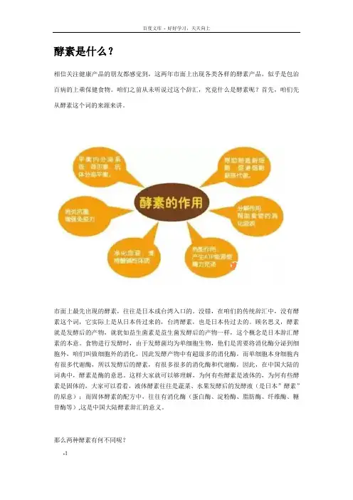 酵素是什么？