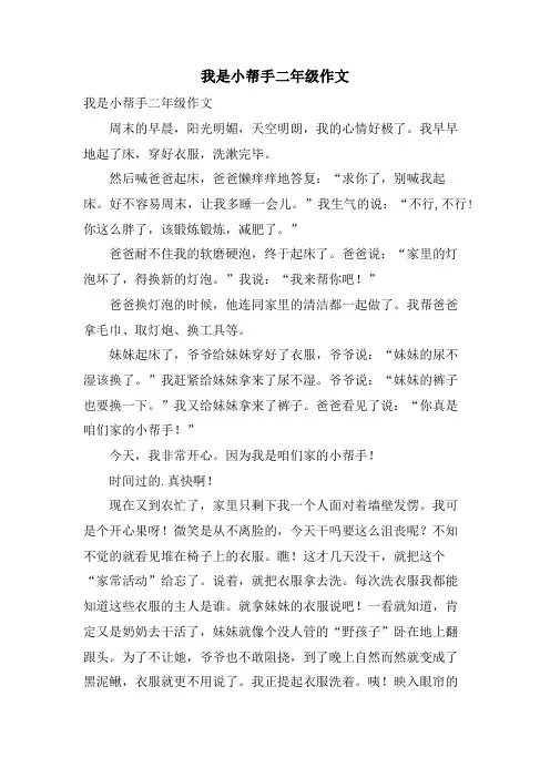 我是小帮手二年级作文