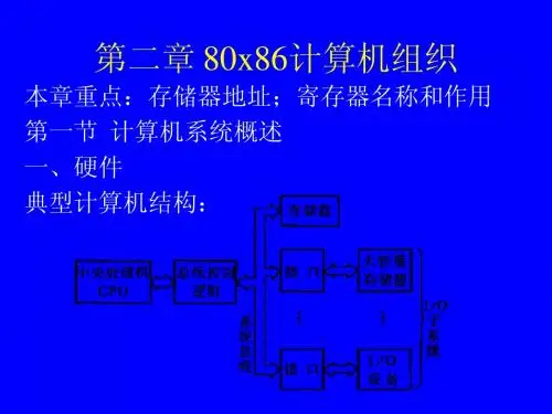 第二章 80x86计算机组织