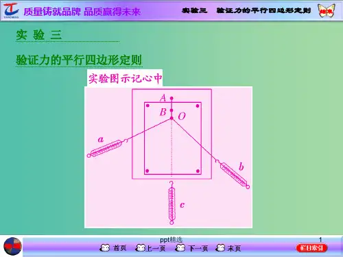高考物理第一轮复习 第二章 相互作用 实验三 验证力的平行四边形定则课件 