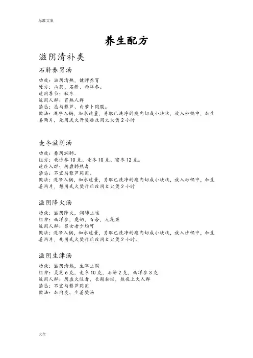 中药的养生组方大全[1]
