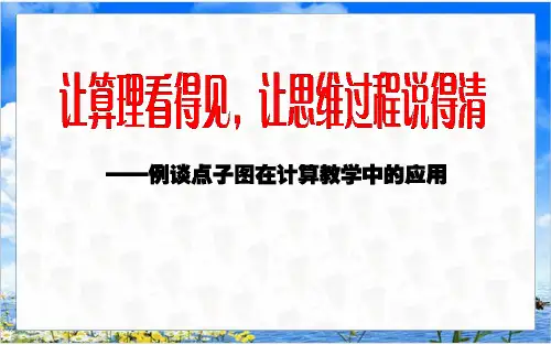 小学数学点子图《让算理看得见,让思维过程说得清》
