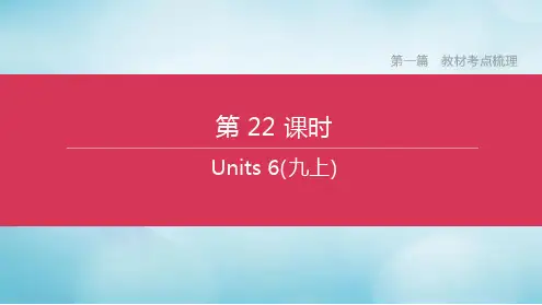 宿迁专版2020中考英语复习方案第一篇教材考点梳理第22课时Unit6九上课件