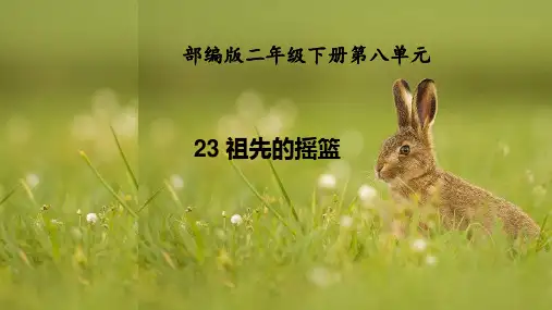 部编版语文二年级下册《23 祖先的摇篮》(说课课件)