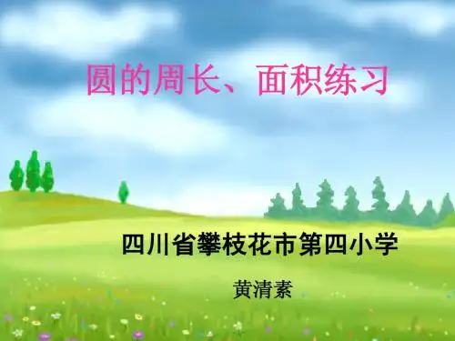 圆的周长和面积练习参赛