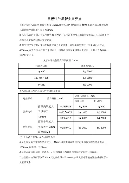 共板法兰制作与安装工艺.