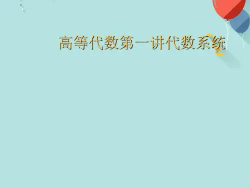 高等代数第一讲代数系统PPT课件