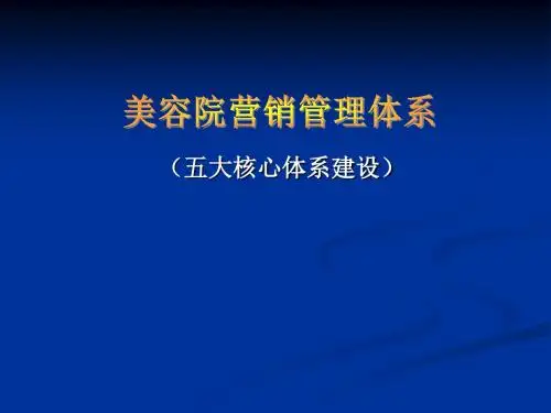 美容院营销管理系统PPT课件