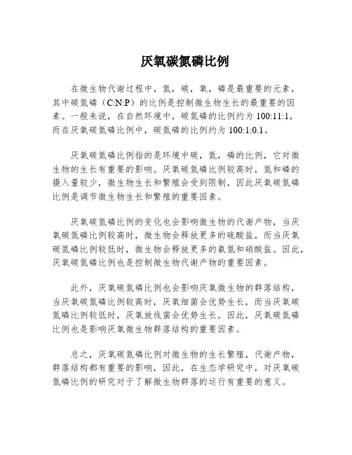 厌氧碳氮磷比例