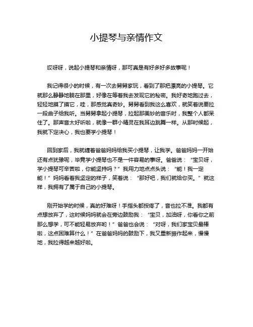 小提琴与亲情作文