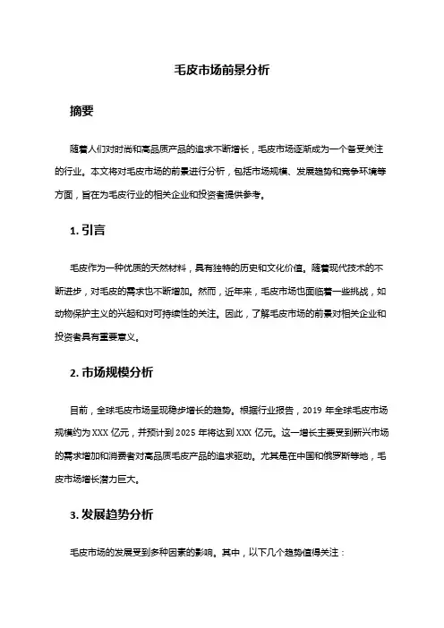 2024年毛皮市场前景分析