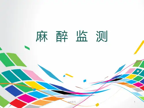 麻醉中监测  ppt课件