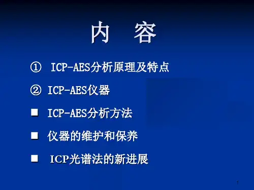 ICPAES分析技术PPT演示文稿