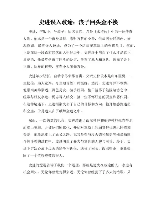 史进误入歧途：浪子回头金不换