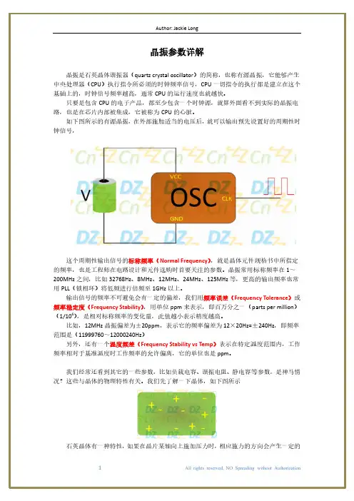 晶振参数详解