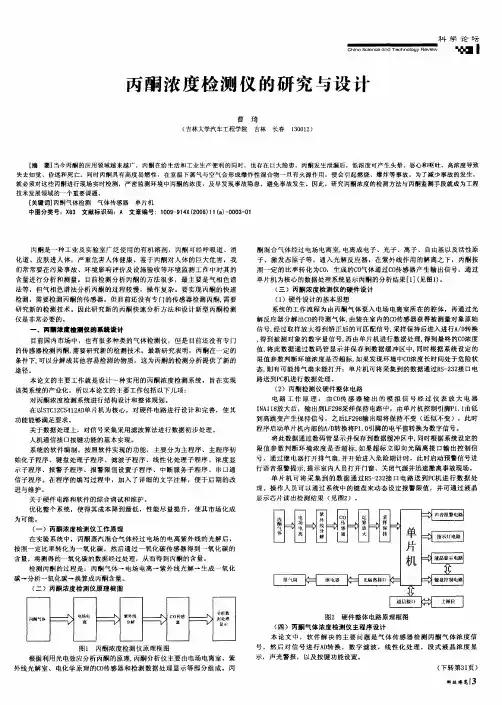 丙酮浓度检测仪的研究与设计