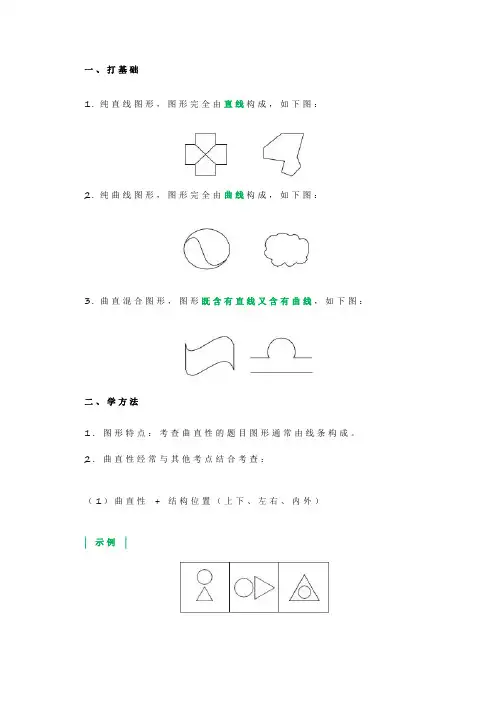 公务员考试 40.图形推理属性类考点“曲直性”