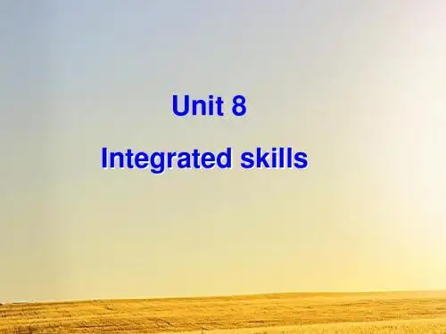 牛津译林版七年级上Unit8 Integrated skills课件