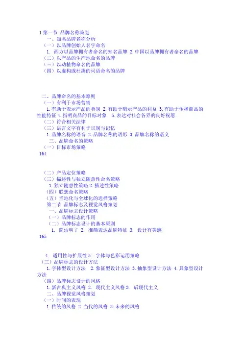 第四章 品牌形象识别策划