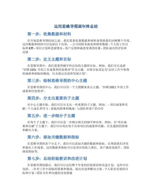 运用思维导图画年终总结