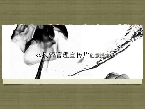 【企业】投资公司管理宣传片策划案PPT