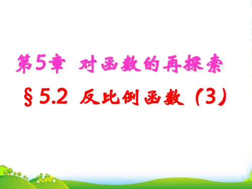 青岛版九年级数学下册第五章《反比例函数》公开课课件