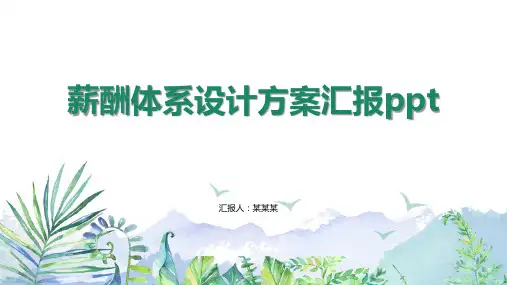 薪酬体系设计方案汇报ppt