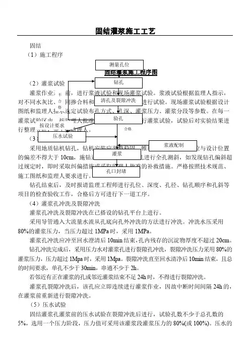 固结灌浆施工工艺
