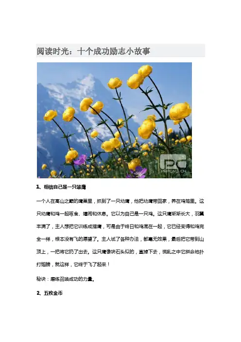 十个成功励志小故事
