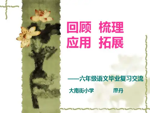 六年级语文毕业复习讲座精选版.ppt