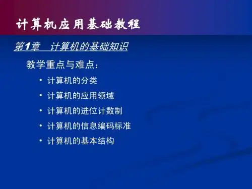 计算机基础教程(第4版)课件1