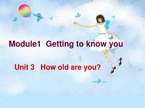 小学三年级英语课件 3A M3 Unit 3 How old are you (period 3)