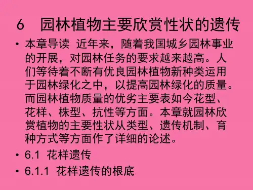 园林植物遗传育种ppt课件