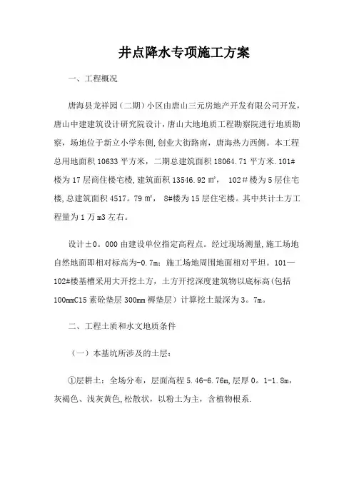 井点降水专项施工方案(最终)