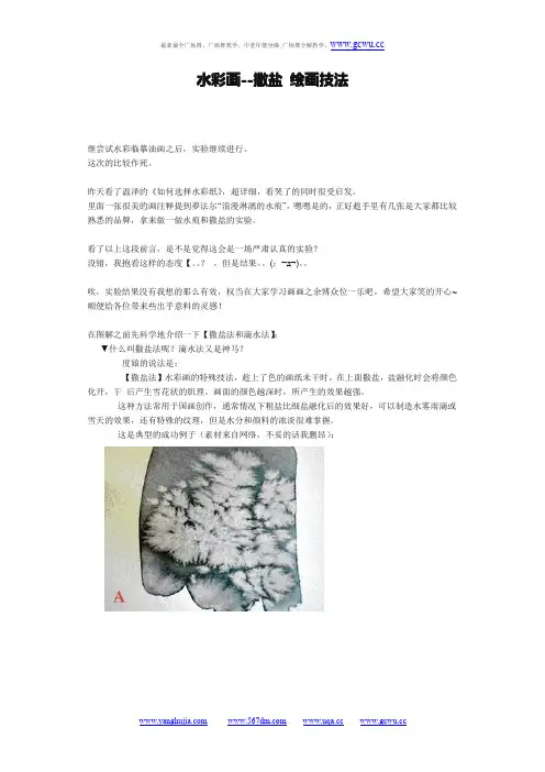 水彩画--撒盐 绘画技法