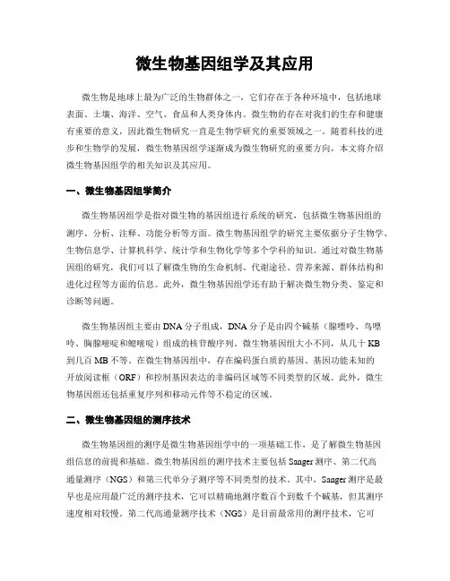 微生物基因组学及其应用