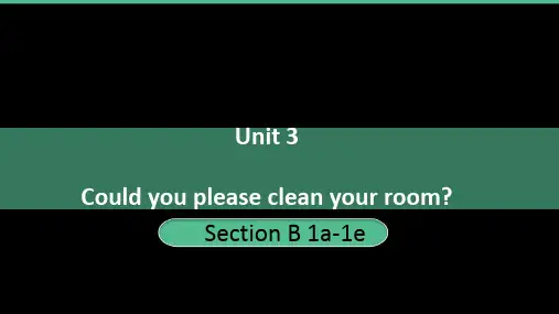 人教版八年级英语下册 Unit 3 Section B 1a-1e 课件