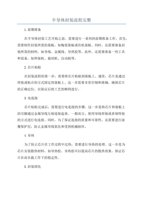 半导体封装流程完整