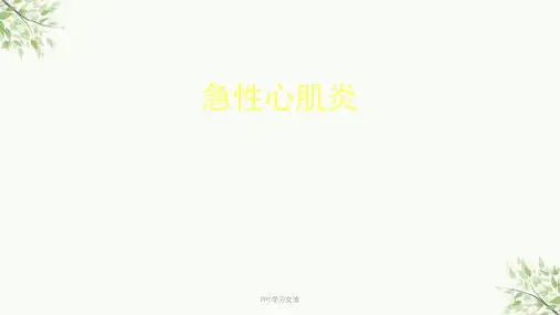 急性心肌炎ppt课件
