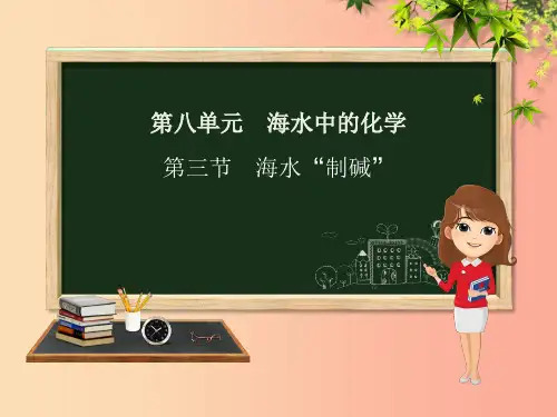 九年级化学下册第八单元海水中的化学第三节海水“制碱”新版鲁教版