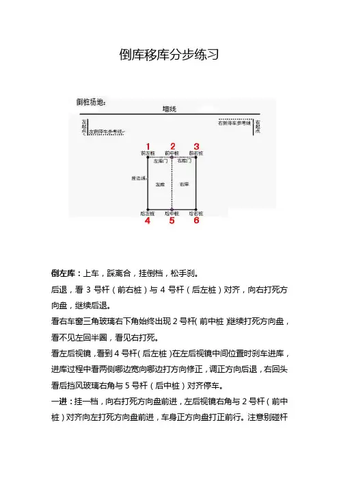 倒库移库分步练习(自己心得)