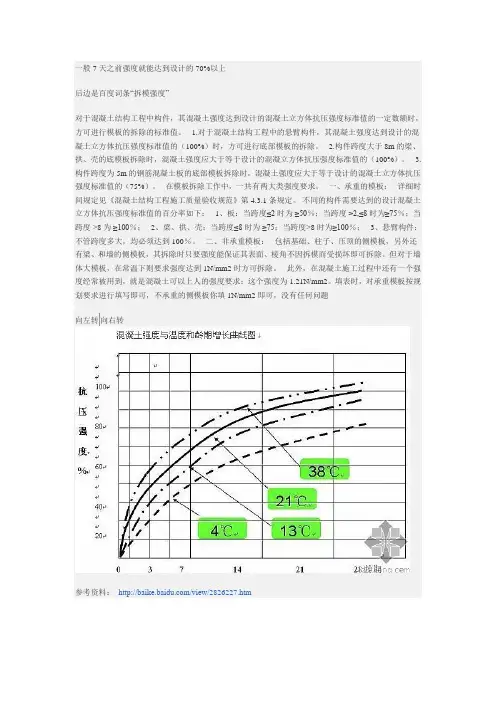 拆模强度