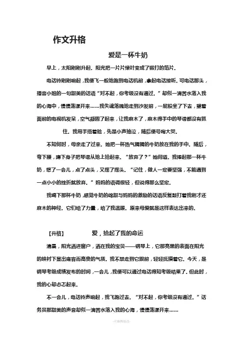 作文升格3篇