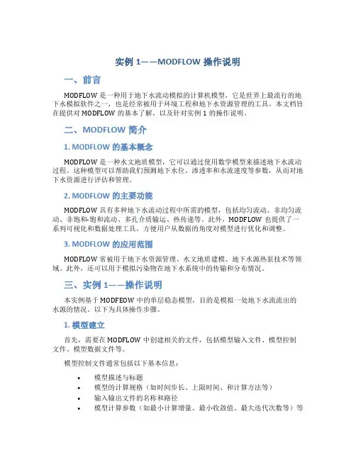 实例1——MODFLOW操作说明new