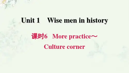 沪教牛津版九年级上册英语 Unit 1 课时6 More practice～Culture corner 重点习题练习课件PPT
