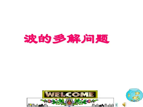 波的多解问题(201912)